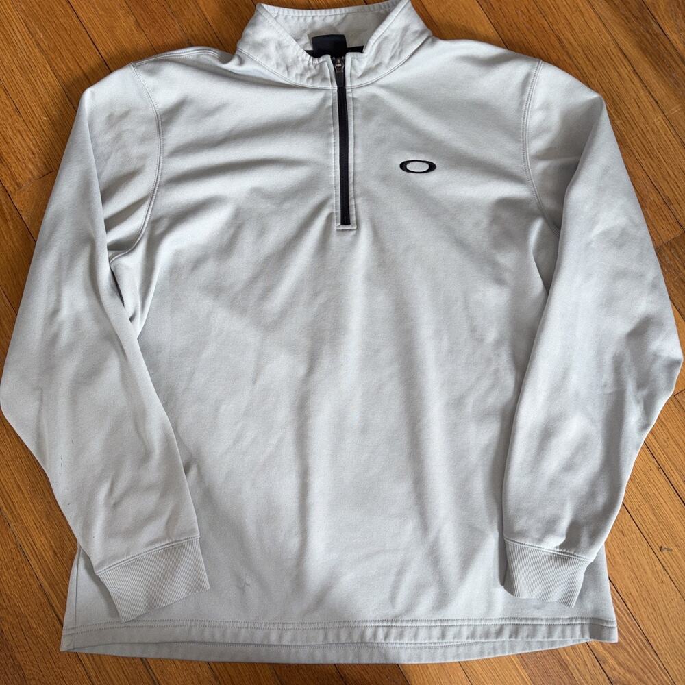 Oakley 1/4 Zip Pullover Men’s XL Grey Casual Sporty Athletic Outdoor GorpCore